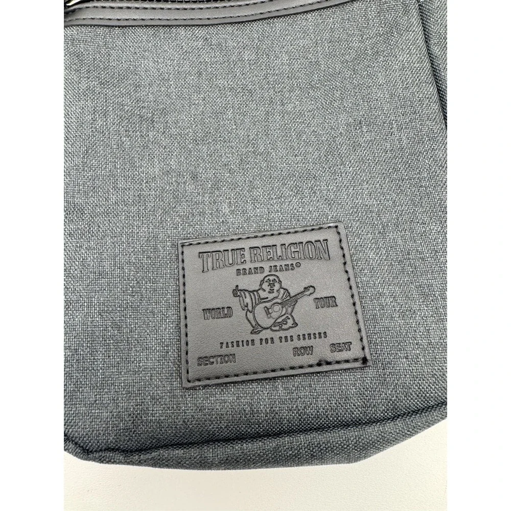 True Religion Grey Crossbody Sling Bag Chest Shoulder Pack Travel Casual YETA 2.